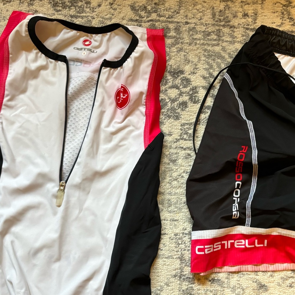Castelli size S two piece women’s tri suit triathlon